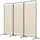 Angel Living Sichtschutzwand 243 x 180 cm Beige Metall 3 St.