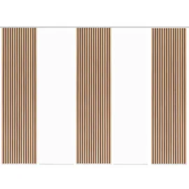 HOME WOHNIDEEN Schiebegardine HOME WOHNIDEEN "PANILO", braun, B:60cm H:245cm, Polyester, Gardinen, Schiebewand Seidenoptik, SET, Digitaldruck