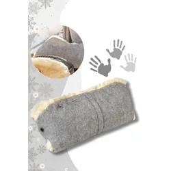 Fellhof Kinderwagen-Handwärmer Filz, Farben: Grau