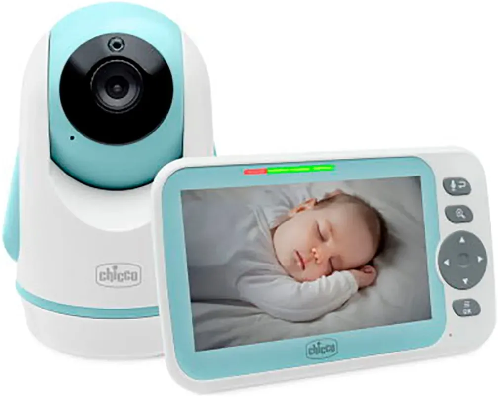 Video-Babyphone CHICCO "Video Baby Monitor Evolution" weiß/hellbau Baby Babyphones