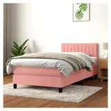 Lattenrost mit Matratze, Rosa, 90 x 190 cm, Velours, Plattform, mit Lattenhalter, einfache Montage, für Schlafzimmer, Erwachsene