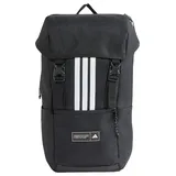 adidas 3 Stripes Flap Backpack Schwarz