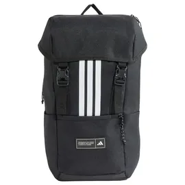 adidas 3 Stripes Flap Backpack Schwarz