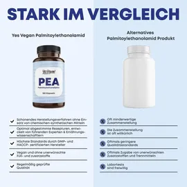 yes vegan PEA Palmitoylethanolamid Kapseln 180 St.