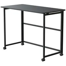 Maclean Brackets Schreibtisch Rollschreibtisch Rolltisch Klappbartisch (Schwarz)