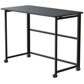 Maclean Brackets Schreibtisch Rollschreibtisch Rolltisch Klappbartisch (Schwarz)