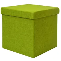 Dune Design Sitzwürfel faltbar 38x38cm Sitzhocker Polsterhocker 42L Stauraum Grün