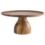 APS Servier- und Tortenplatte "ACACIA", Ø 33 cm, Höhe 16 cm Akazienholz, möbelschonende Unterseite