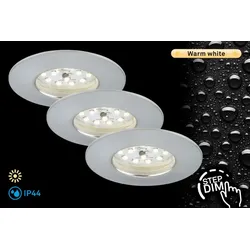 BRILONER LEUCHTEN LED Einbauleuchte "ATTACH DIM", silber (silber, weiß), Lampen