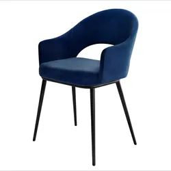 2er-Set Hotelstuhl | Samt | Blau | Samtstuhl, Hotel Stühle, Restaurant Stühle