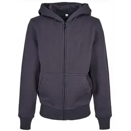 Build Your Brand Organic Basic Reißverschlusspullover Navy 146-152 cm