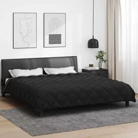 vidaXL Winterbettdecke Schwarz und Anthrazit 200 x 200 cm Mikrofaser