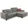 JOB Eckcouch Mikrofaser 3-Sitzer Grau