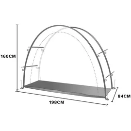 pro.tec Fahrradzelt Bergendal 198 x 84 x 160 cm Grau