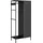 [en.casa] Kleiderschrank Puumala 80 x 180 x 45 cm Schwarz