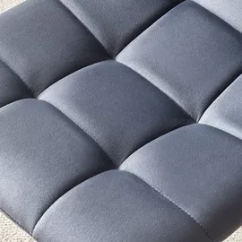 Deuline Esszimmerstühle Essstühle Samtbezug Polsterstuhl Stühle Esszimmer Stuhl Milano 4er-Set GRAU 521252 - Grau