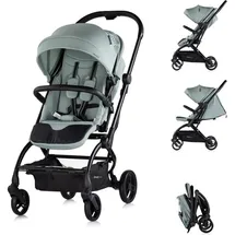 Chipolino Kinderwagen Revolut, Sitz 360 Grad drehbar, verstellbar, EVA-Reifen grün