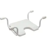 Sani-Alt Badewannensitz mit Hygieneausschnitt, Aluminium, Kunststoff, Weiß, 40 x 41 cm, rutschsicher, max. 120 kg, für Wanneninnenmaß 47-63 cm