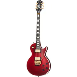 Epiphone Alex Lifeson Les Paul Custom Axcess Ruby - Single Cut E-Gitarre