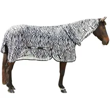 Kerbl RugBe Zebra Fliegendecke Ekzemerdecke mit Halsteil 155cm Schwarz/Weiß