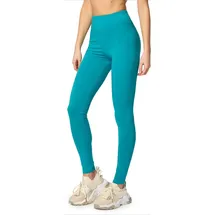 Merry Style Leggings Damen Baumwolle für das ganze Jahr Bequeme Leggings Blickdicht Damen Ideal für Yoga Sport Gym und Freizeit MS10-198 (Dunkeltürkis, M) - M