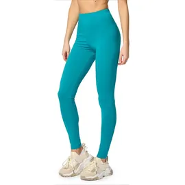 Merry Style Leggings Damen Baumwolle für das ganze Jahr Bequeme Leggings Blickdicht Damen Ideal für Yoga Sport Gym und Freizeit MS10-198 (Dunkeltürkis, M) - M