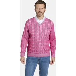 V-Ausschnitt-Pullover BABISTA "Pullover CARIELLO", Herren, Gr. 58, pink, Obermaterial: 70% Baumwolle CO. 30% Polyacryl PAN., unifarben, casual, normal, V-Ausschnitt, Langarm, Pullover, im stilvollen Strickmuster