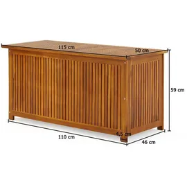 CASARIA Gartenbox Akazienholz 115 x 50 x 59 cm Braun