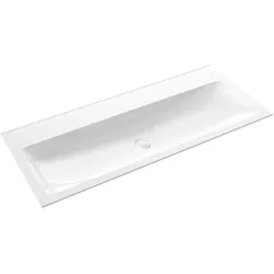 Waschbecken evo, 1x Bohrung, 1211 mm, weiss