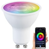 Luminea LED-Spot GU10, RGB-CCT, 4,8W (ersetzt 35W), 345 lm, ZigBee-kompatibel