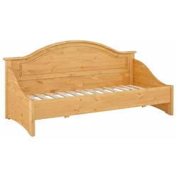 Landhaus Einzelbett aus Kiefer Massivholz Lattenrost