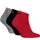 Puma Sneakersocken 3er Pack Rot/Grau/Schwarz 35-38