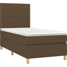 vidaXL Boxspringbett 100 x 200 cm Dunkelbraun