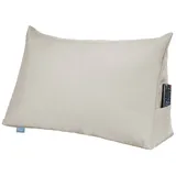 XDREAM Rückenkissen ergonomisches Keilkissen für Bett und Sofa, 1-tlg., als Kopfkissen oder Venenkissen verwendbar, mit praktischem Seitenfach beige