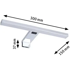 Paulmann HomeSpa Selo 78950 Klemmleuchte Warmweiß Chrom