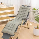 Highdi Liegenauflage Auflage für Gartenliege, Verdickt Bequem Polster Auflage, Hohe Rückenlehne Stuhlkissen mit Krawatte für Deckchair Sonnenliege Liegestuhl Gartenmöbel (Hellgrau,48x155x8cm)