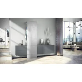 Vladon Wandgarderobe Carlton 209 x 193 x 35 cm Anthrazit matt/Beton Oxid Optik