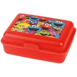 UNITED LABELS Sesamstraße Brotdose - Alle Freunde Lunchbox Butterbrotdose mit Trennwand Rot,