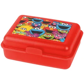 UNITED LABELS Sesamstraße Brotdose - Alle Freunde Lunchbox Butterbrotdose mit Trennwand Rot,