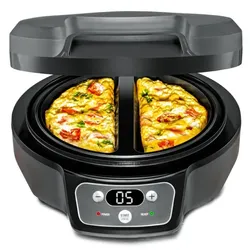 ROMMELSBACHER Omelett Chef 950W f.2Omeletts Zeitschaltuhr LED schiefergrau OM 95...