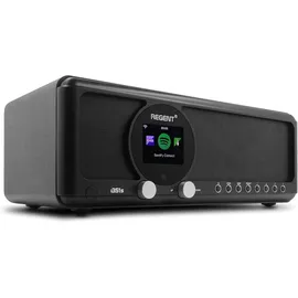 Ferguson Regent i351S – Internetradio WLAN, DAB+ Radio mit Bluetooth, Spotify Connect, Farbdisplay, Dual Alarm, Fernbedienungs-App, Bluetooth-Sender - Schwarz