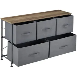 pro.tec Kommode 55 x 100 x 29 cm Grau/Holzfarben