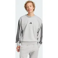 Adidas Essentials 3-Streifen French Terry Sweatshirt Medium Grey Heather / Black XL