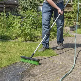 PRO PLUS Straßenbesen Teleskop mit Gartenschlauchanschluss 82,5-210,5 cm