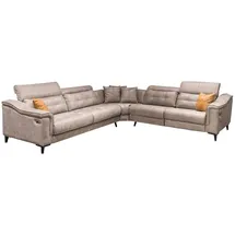 xlmoebel Robustes Graues Ecksofa Wohnzimmer L-Form Ledersofa Designer Couchen