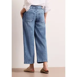STREET ONE mid Waist Wide Leg Jeans mit Streifen Muster