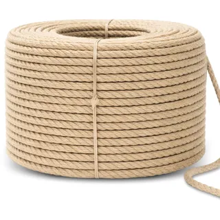 Seil-Shop Kunsthanfseil 6-20mm/versch. Längen, Spintwist, Spleitex, Handlaufseil, Polyhanfseil, Tauwerk, Seil, Absperrseil, Naturfarben, Polyhanf (20mm, 30, Meter)
