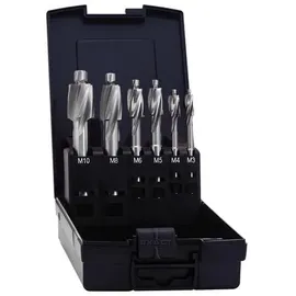 EXACT Flachsenker 6teilig 2,5 mm/3,3 mm/4,2 mm/5 mm/6,8 mm/8,5 mm Zylinderschaft 1 Set