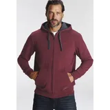 MAN'S WORLD Kapuzensweatjacke in bordeaux | Gr.: L