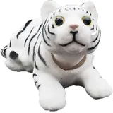 iSpchen Wackelfigur Auto Wackeldackel Puppe Tiger Figur Ornamente Mini Tierfiguren Wackelkopf Spielzeug Ornament Auto Armaturenbrett Dekoration Autozubehör Innenraum für Auto Büro Home